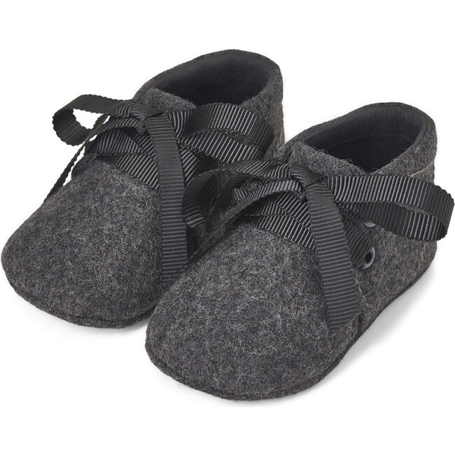 MiniMe Wool Booties, Dark Grey