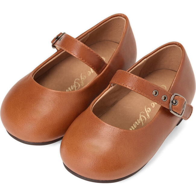 Eva Leather Mary Janes, Brown