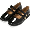 Diana Glossy Leather Adjustable Strap Mary Jane Shoes, Black - Mary Janes - 2 - thumbnail