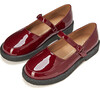 Aria 2.0 Patent Leather Flatform Sole Mary Jane Shoes, Burgundy - Mary Janes - 2 - thumbnail