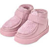 Kai Wool Fur Lined Velcro Strap Ankle Boots, Pink & Pink - Boots - 2 - thumbnail