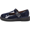 Agathe Leather Casual T-Bar Strap Shoes, Navy - T-Straps - 1 - thumbnail