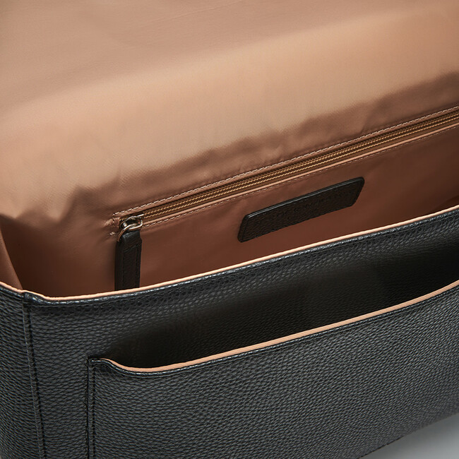 Boston Adjustable Shoulder Strap Schoolbag, Black - Bags - 4