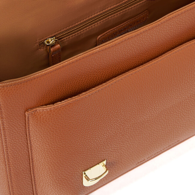 Boston Adjustable Shoulder Strap Schoolbag, Camel - Bags - 6