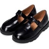 Berta Buckle Leather Mary Janes, Black - Mary Janes - 2 - thumbnail