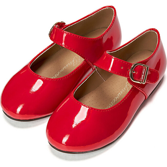 Juni 2.0 Patent Leather Round-Toe Mary Jane Shoes, Red