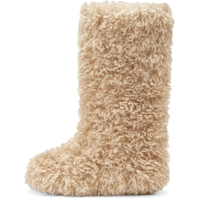 Yuki High Wool Lined Faux Fur Boots , Beige - Boots - 1