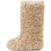 Yuki High Wool Lined Faux Fur Boots , Beige - Boots - 1 - thumbnail