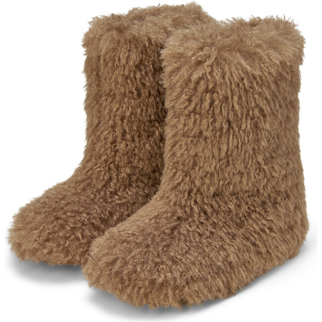 Yuki Midi Wool Lined Faux Fur Boots, Brown
