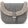 Shae Wool Crossbody Buckled Bag, Grey - Bags - 1 - thumbnail