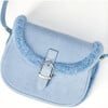 Shae Suede Crossbody Buckled Bag, Blue - Bags - 3 - thumbnail