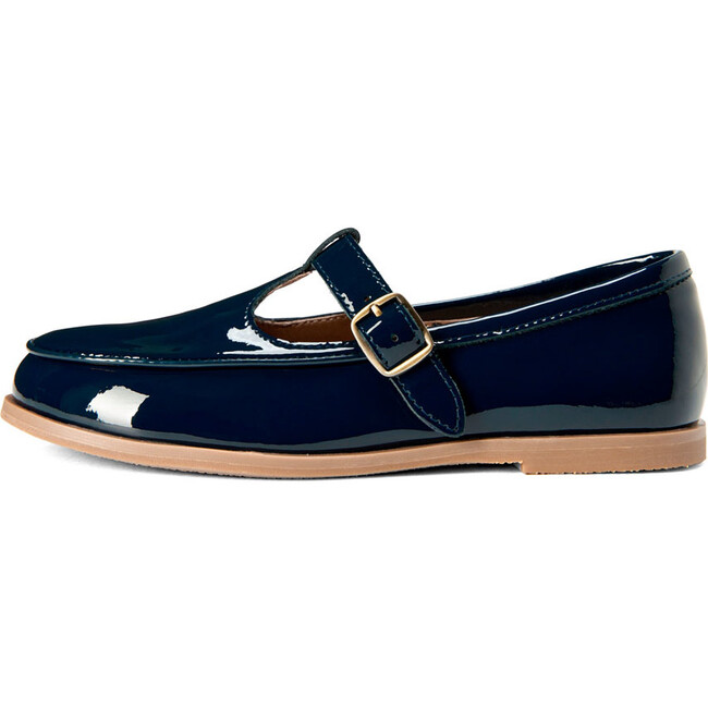 Hannah 2.0 Glossy Leather T-Bar Strap Shoes, Navy
