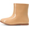 Lila Patent Leather Straight Boots, Beige - Boots - 1 - thumbnail