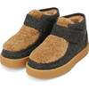 Kai Wool Velcro Strap Ankle Boots, Dark Grey & Beige - Boots - 2 - thumbnail