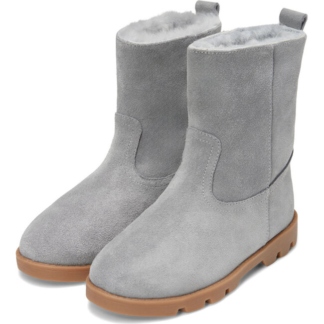 Carine Shearling Lined Suede Ankle Boots, Grey