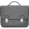 Boston Wool School Bag, Grey - Backpacks - 1 - thumbnail