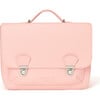 Boston Leather School Bag, Pink - Backpacks - 1 - thumbnail