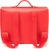 Boston Leather School Bag, Red - Backpacks - 5