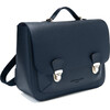 Boston Leather School Bag, Navy - Backpacks - 4 - thumbnail