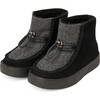 Aspen Wool Suede Boots, Black & Dark Grey - Boots - 2 - thumbnail