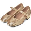 Agnese Heeled Sequins Mary Jane Shoes, Gold - Mary Janes - 2 - thumbnail