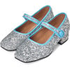 Agnese 2.0 Heeled 2-Colored Glitter Mary Jane Shoes, Silver & Blue - Mary Janes - 2 - thumbnail