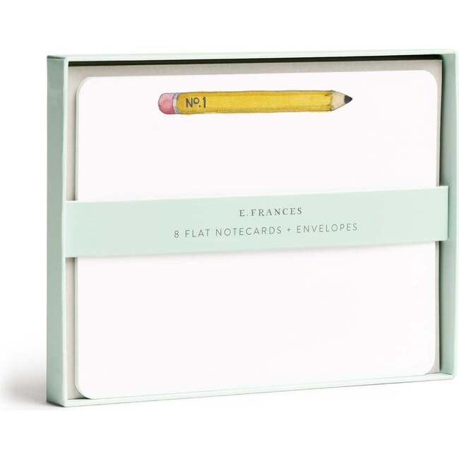 Set of 8 Flat Notecards, Pencil - Paper Goods - 3