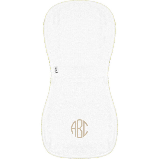 Terry/Picot Baby Burp Cloth in Yellow