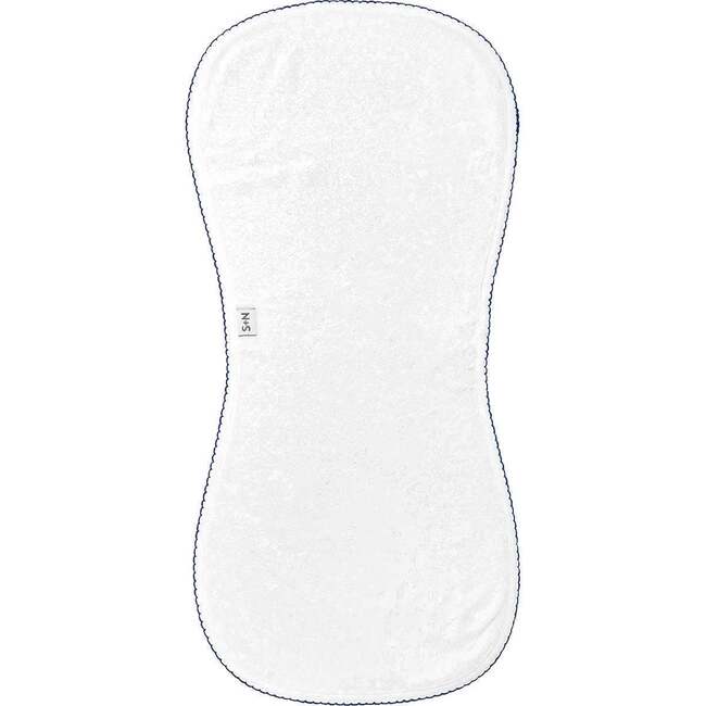 Terry/Picot Baby Burp Cloth in Navy