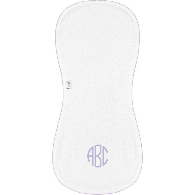 Terry/Picot Baby Burp Cloth in Lavender