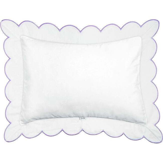 Scalloped Trim Pillow in Lavender