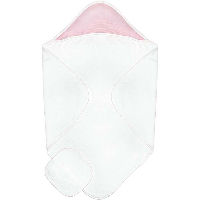 Popcorn Baby Towel + Wash Set in Light Pink