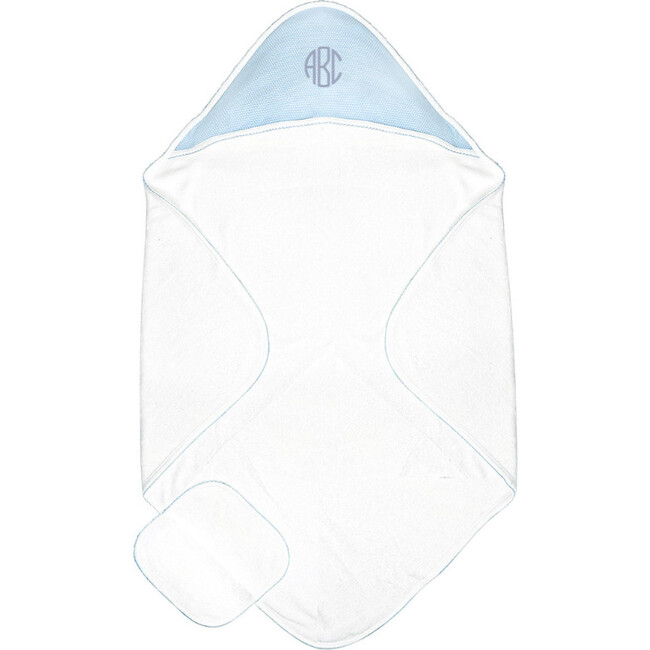 Popcorn Baby Towel + Wash Set in Light Blue - Towels - 3