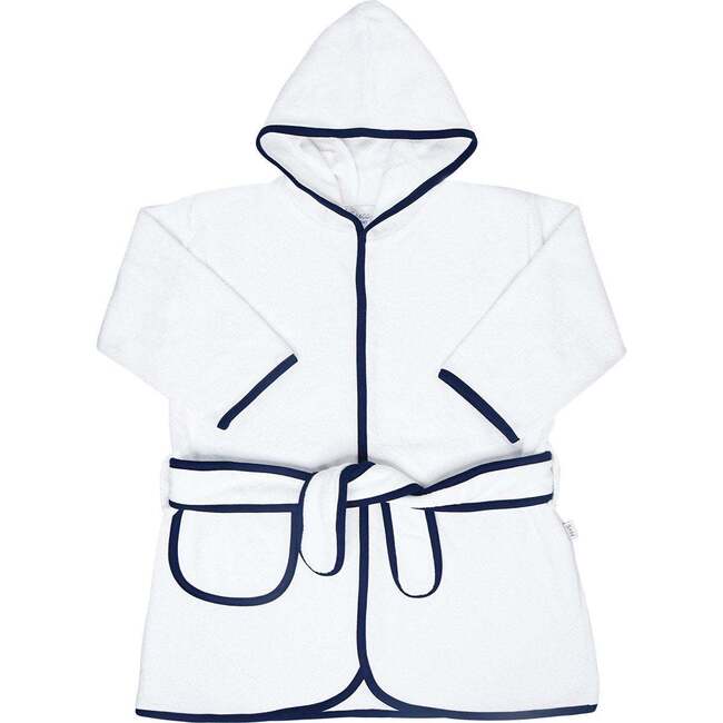 Kids Terry Cotton Bathrobe in Navy