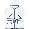 Kids Terry Cotton Bathrobe in Navy - Robes - 1 - thumbnail