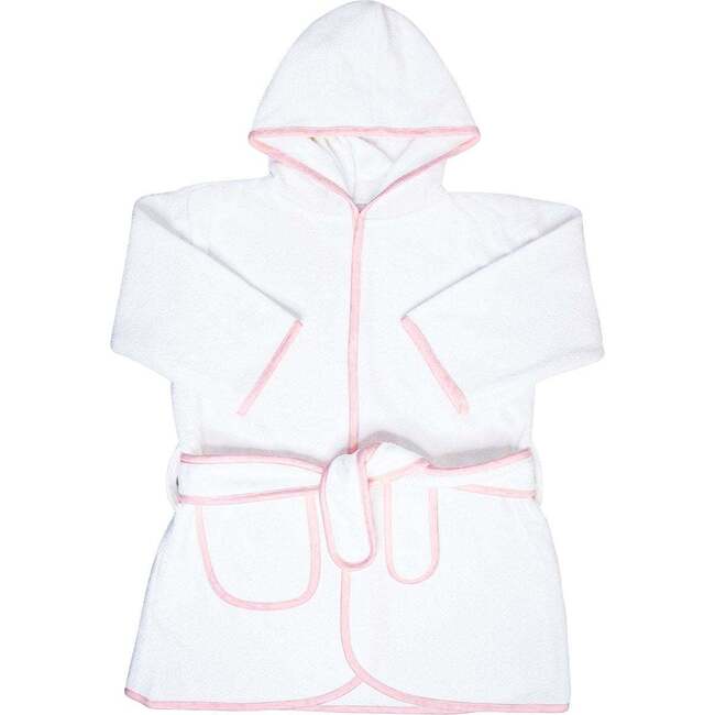Kids Terry Cotton Bathrobe in Light Pink