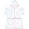 Kids Terry Cotton Bathrobe in Light Pink - Robes - 1 - thumbnail