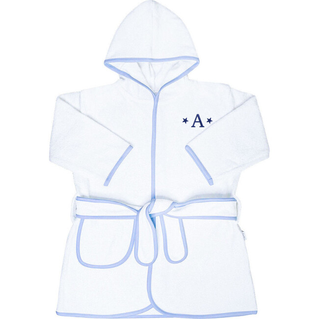 Kids Terry Cotton Bathrobe in Light Blue