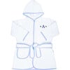 Kids Terry Cotton Bathrobe in Light Blue - Robes - 2 - thumbnail