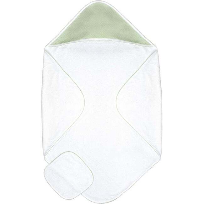 Diamond Baby Towel + Wash Set in Pistachio