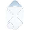 Diamond Baby Towel + Wash Set in Light Blue/Navy - Burp Cloths - 2 - thumbnail
