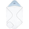 Diamond Baby Towel + Wash Set in Light Blue/Navy - Burp Cloths - 3 - thumbnail