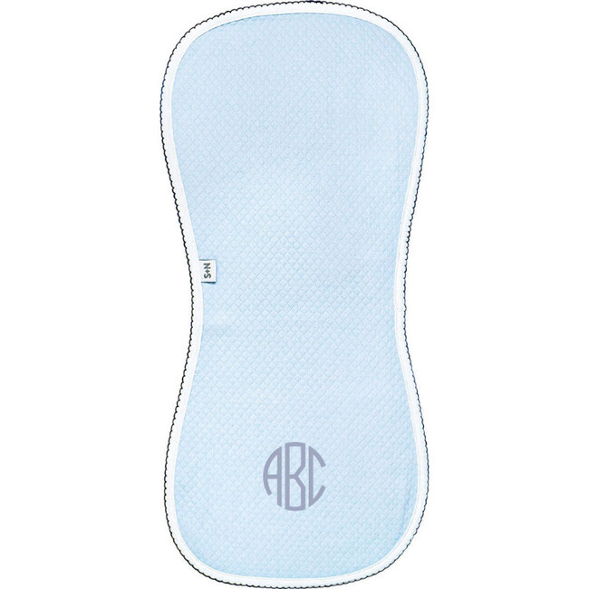 Diamond Baby Burp Cloth in Light Blue/Navy