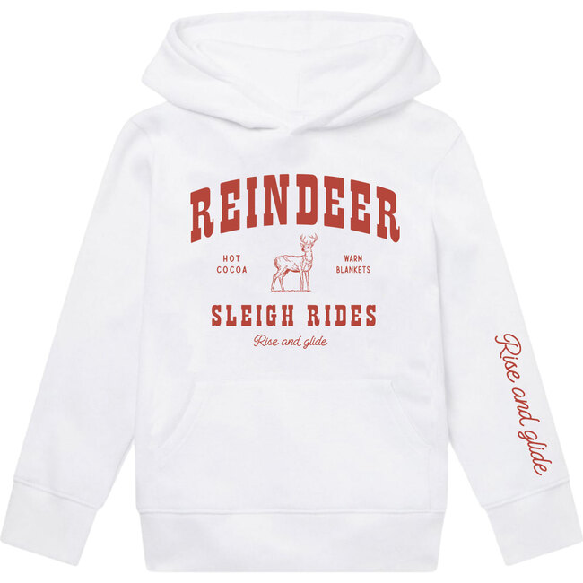 Reindeer Hoodie, White