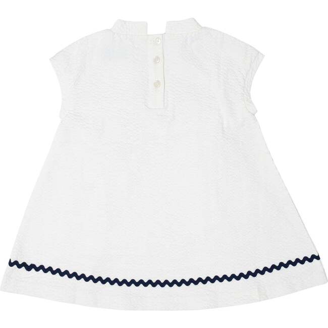 Isabel Dress, Classic White Seersucker - Dresses - 7