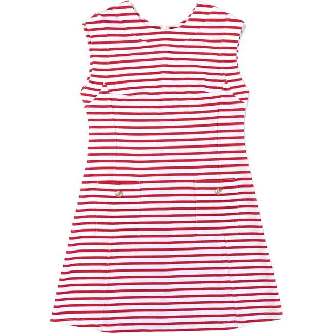 The Laine Dress, Rhode Island Red & White Stripe