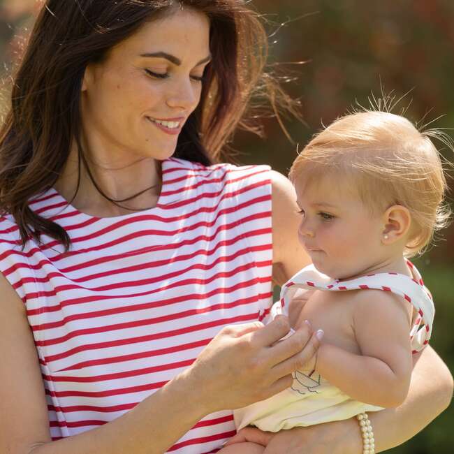 The Laine Dress, Rhode Island Red & White Stripe - Dresses - 4