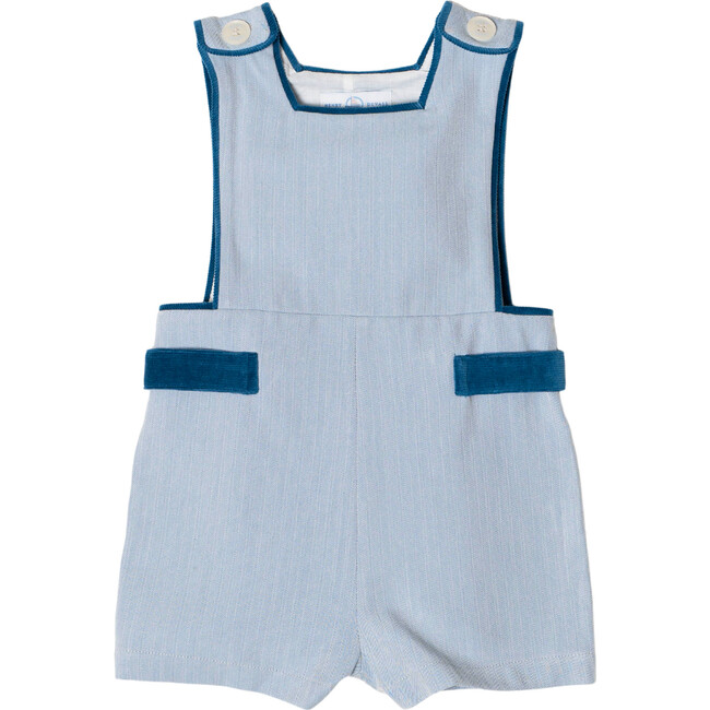 James Henry Velvet Button Shoulder Jon Jon Overall, Hyde Park Herringbone