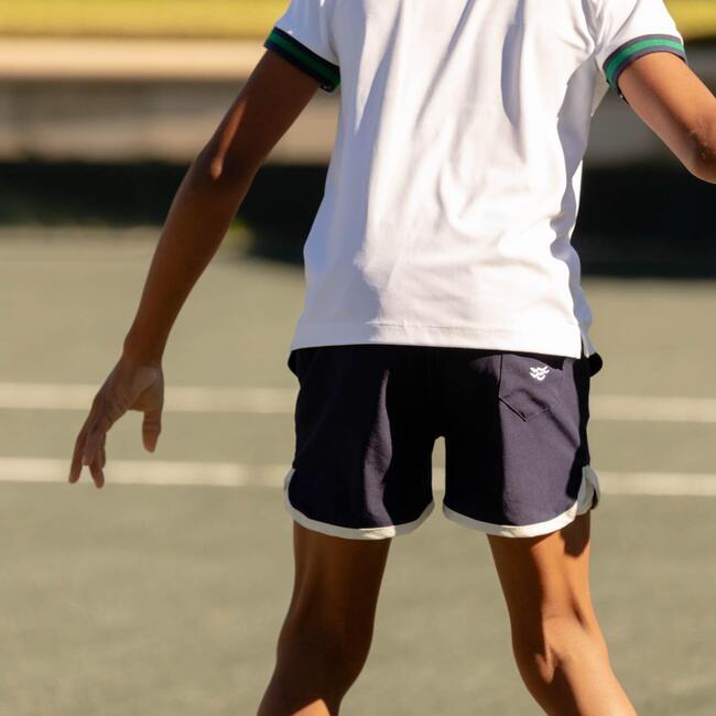 Set Point Elastic Waist Lined Back Pocket Shorts, Narragansett Navy - Shorts - 4