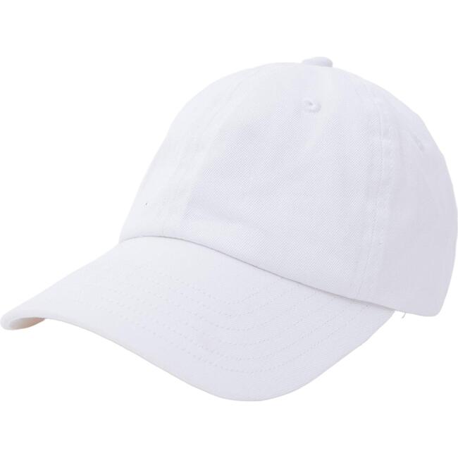 Caddie Adjustable Baseball Cap, Wimbledon White - Hats - 1
